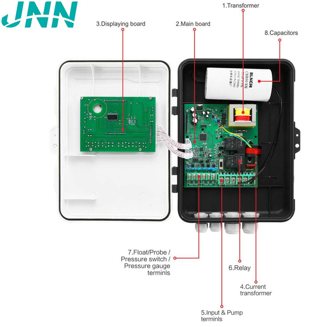 Controlador de bomba de agua inteligente estable, estabilidad del condensador, temporizador Digital, controlador de Motor de bomba